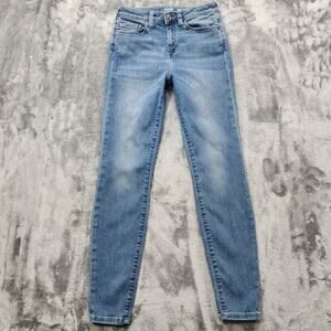 Amazon Essentials Jeans Womens 0 Blue High-Rise Curvy Skinny Leg Stretch Denim